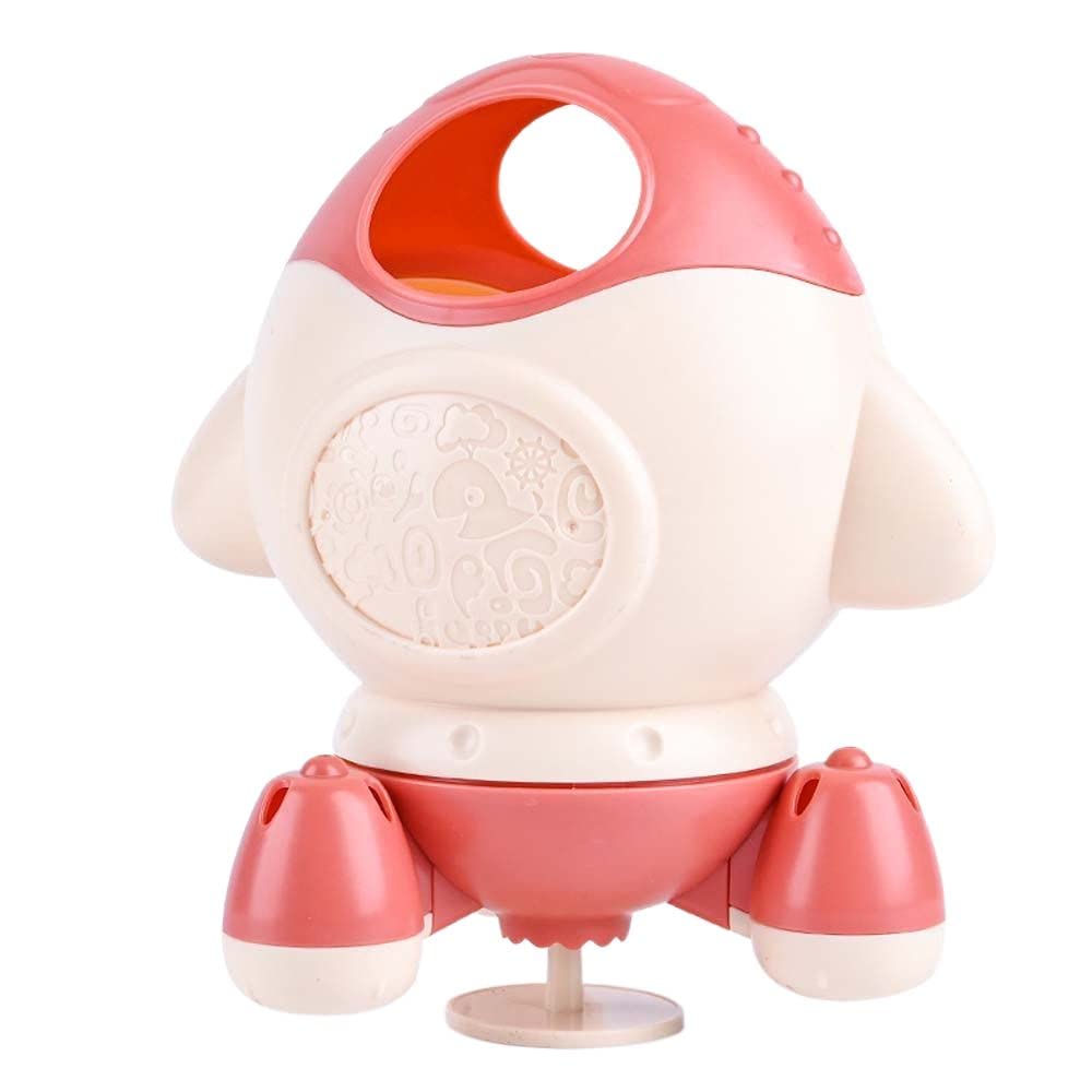 **Rotating Water Jet Rocket Shower Toy for Kids - Fun Baby Bath Toys with Spraying Water Jet, Safe & Interactive Bath Time Game (Red) - Perfect for Toddlers, Infants & Preschoolers in Bathtub or Pool Play**