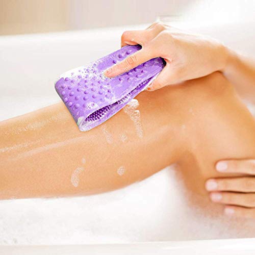 K Kudos Silicone Body Scrubber - Dual-Side Exfoliating Brush for Deep Skin Cleaning & Massage - Perfect for Shower & Spa (2Pcs)