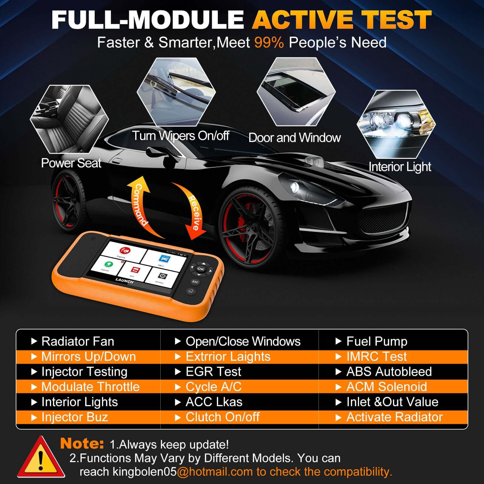 2025 LAUNCH X431 Creader Elite V2.0 OBD2 Scanner - Professional Bi-Directional Diagnostic Tool for BMW, Benz, Audi - Read & Clear Codes, Reset Service Light - Perfect for Mechanics & DIY Car Repair at Home or Garage