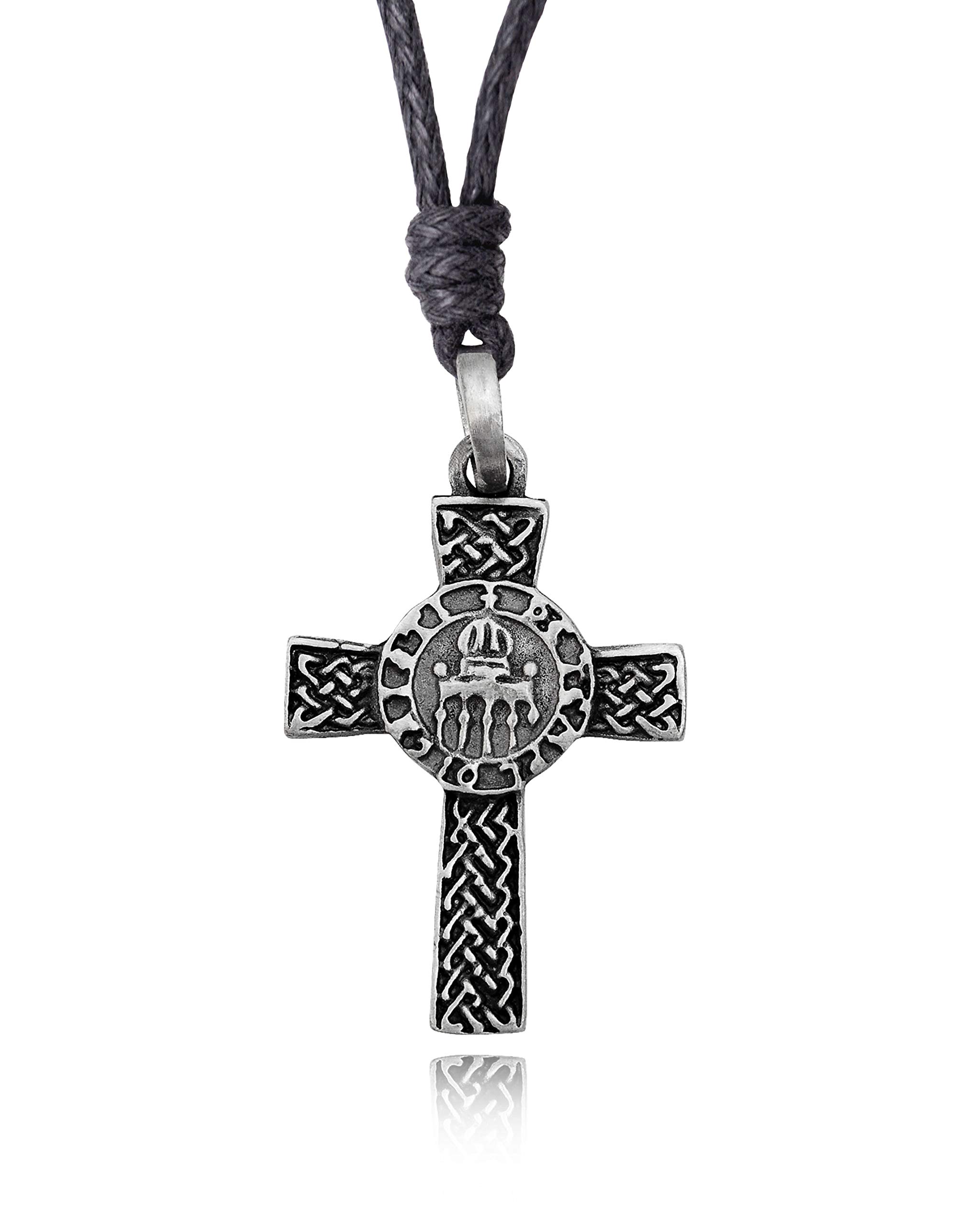 Celtic Cross Silver Pewter Charm Necklace for Women - Elegant Pendant Jewelry Gift for Birthday, Christmas & Special Occasions | Perfect for Daily Wear, Parties & Religious Events