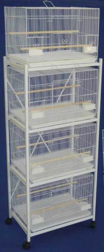 Mcage 4-Tier Rolling Bird Cage Stand for 24