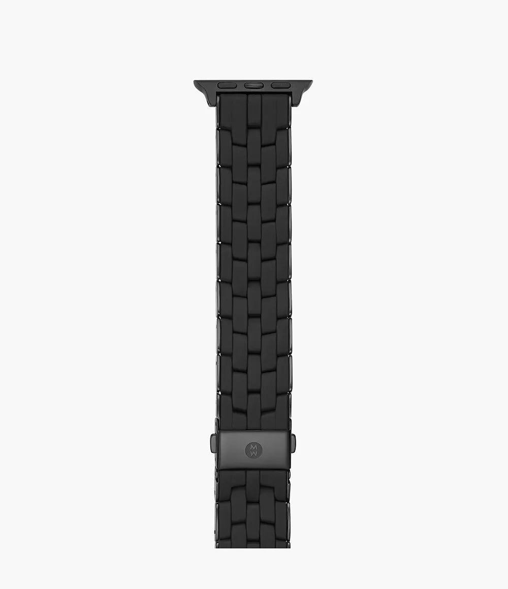 Black Silicone Wristband Strap for Apple Watch® Series 1-9 - Comfortable & Durable Replacement Band for Workout, Running & Daily Wear