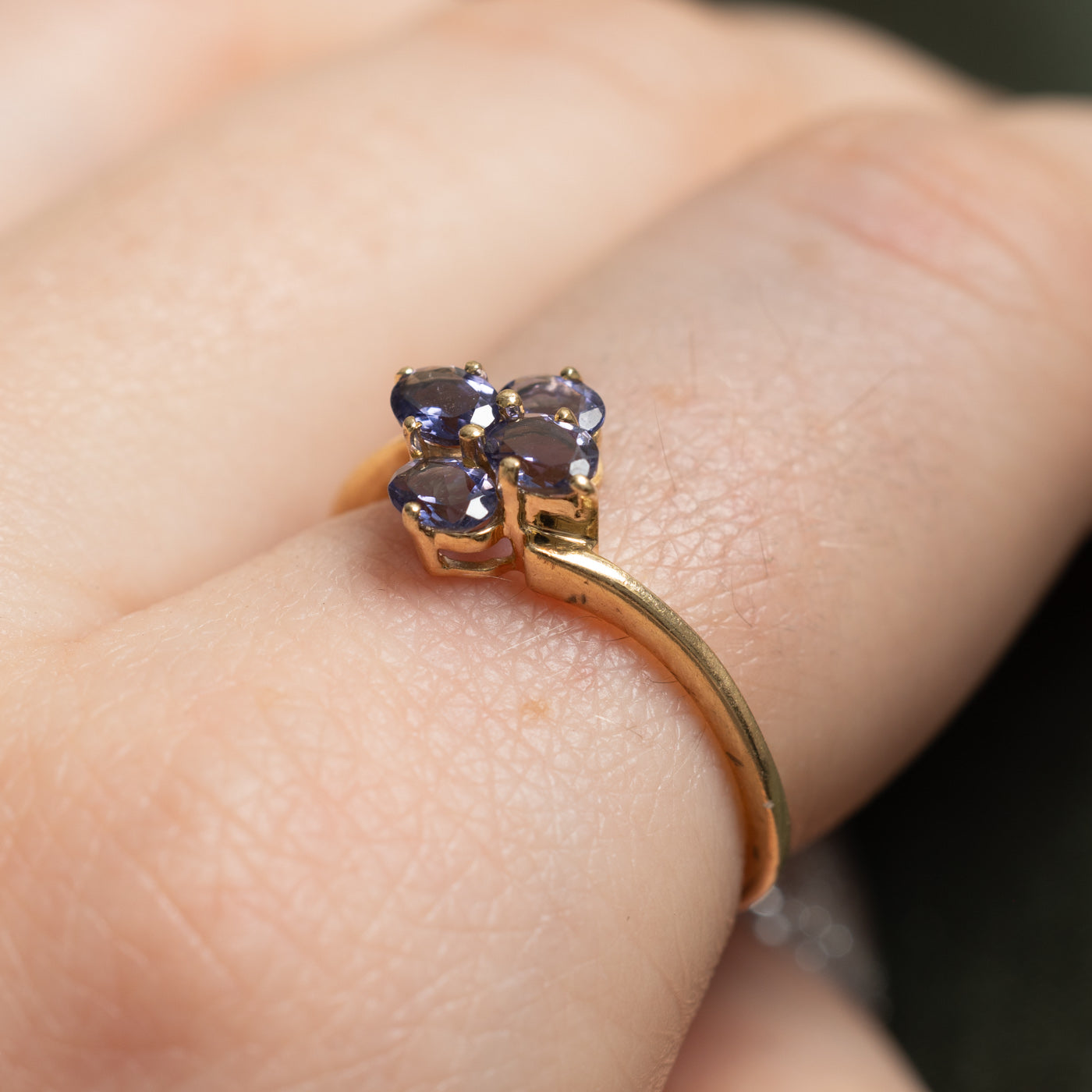 Exquisite 0.60ctw Tanzanite Cluster Ring - Size 7 | Elegant Blue Violet Gemstone Jewelry for Women | Perfect for Anniversary, Birthday & Special Occasion Gifts
