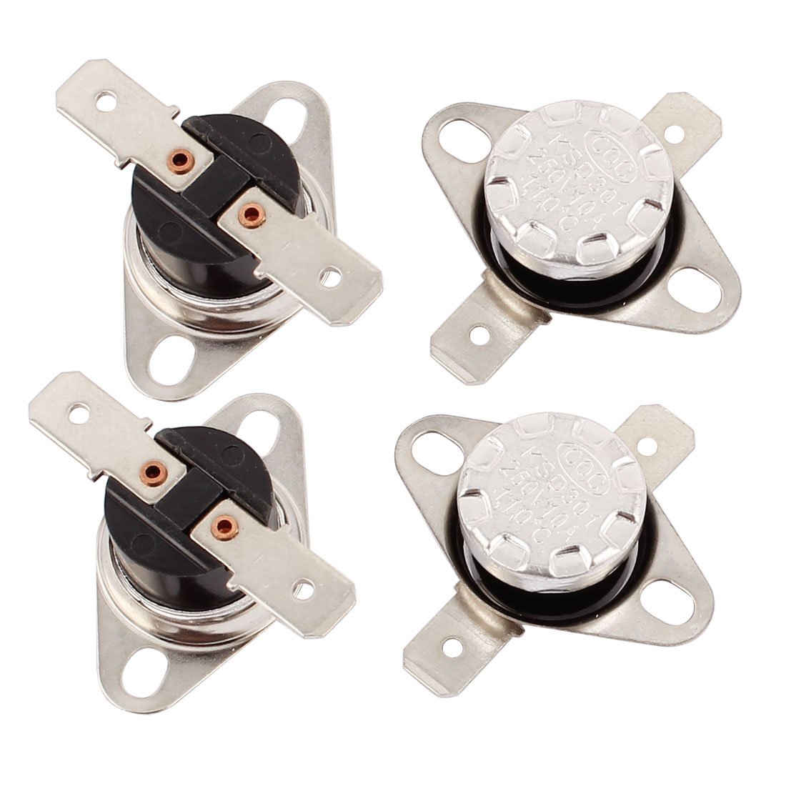 4PCS KSD301 Thermostats 110°C/230°F NC Temperature Control Switch - Thermal Protection for Coffee Makers, Water Heaters & Home Appliances