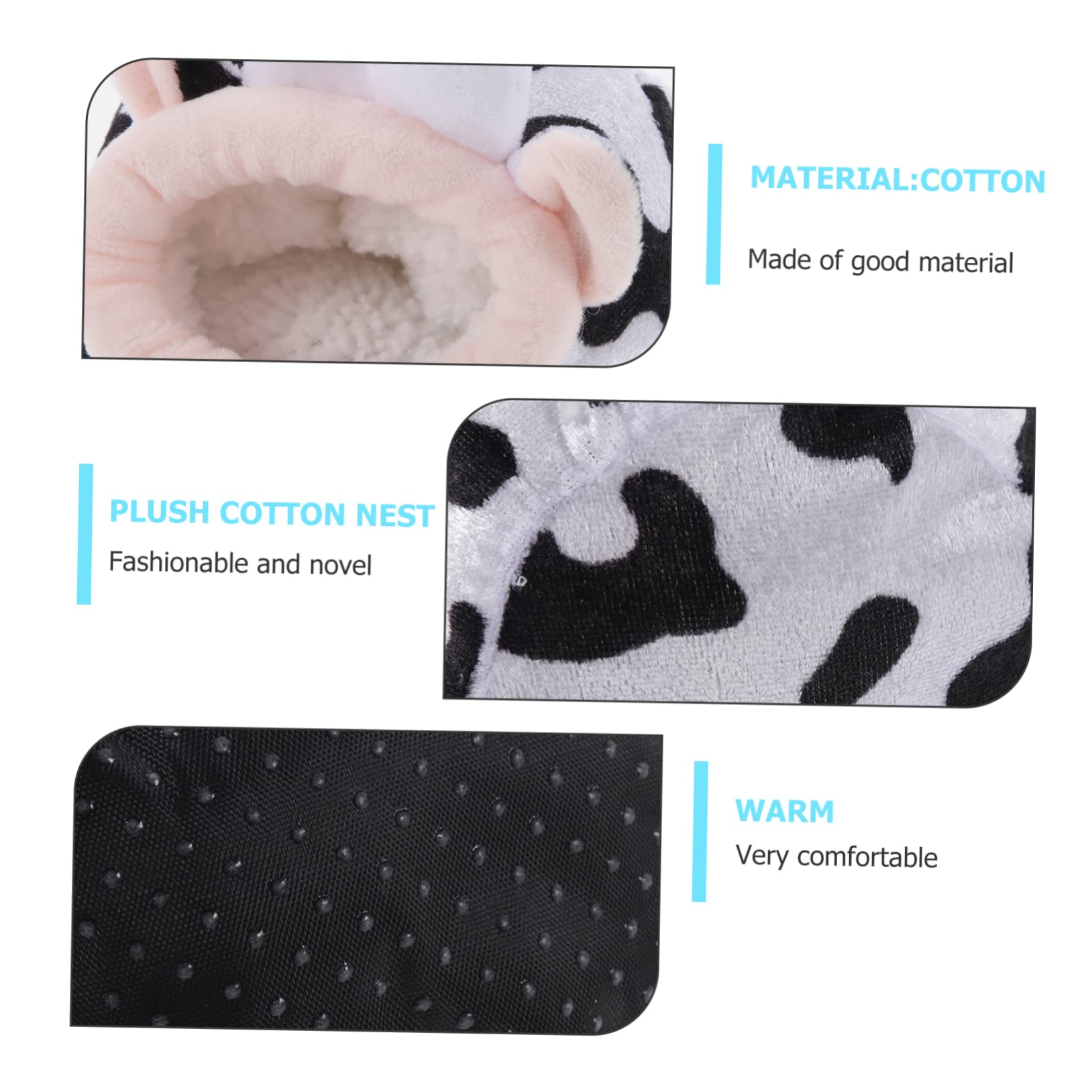 Soft Plush Bunny, Cow & Hedgehog Stuffed Animal Hideout - Cozy Guinea Pig House, Hamster Bed, Rabbit Nest for Small Pets - Warm Cotton Sleeping Habitat for Rats & Decor Use in Cages, Playpens or Pet Rooms