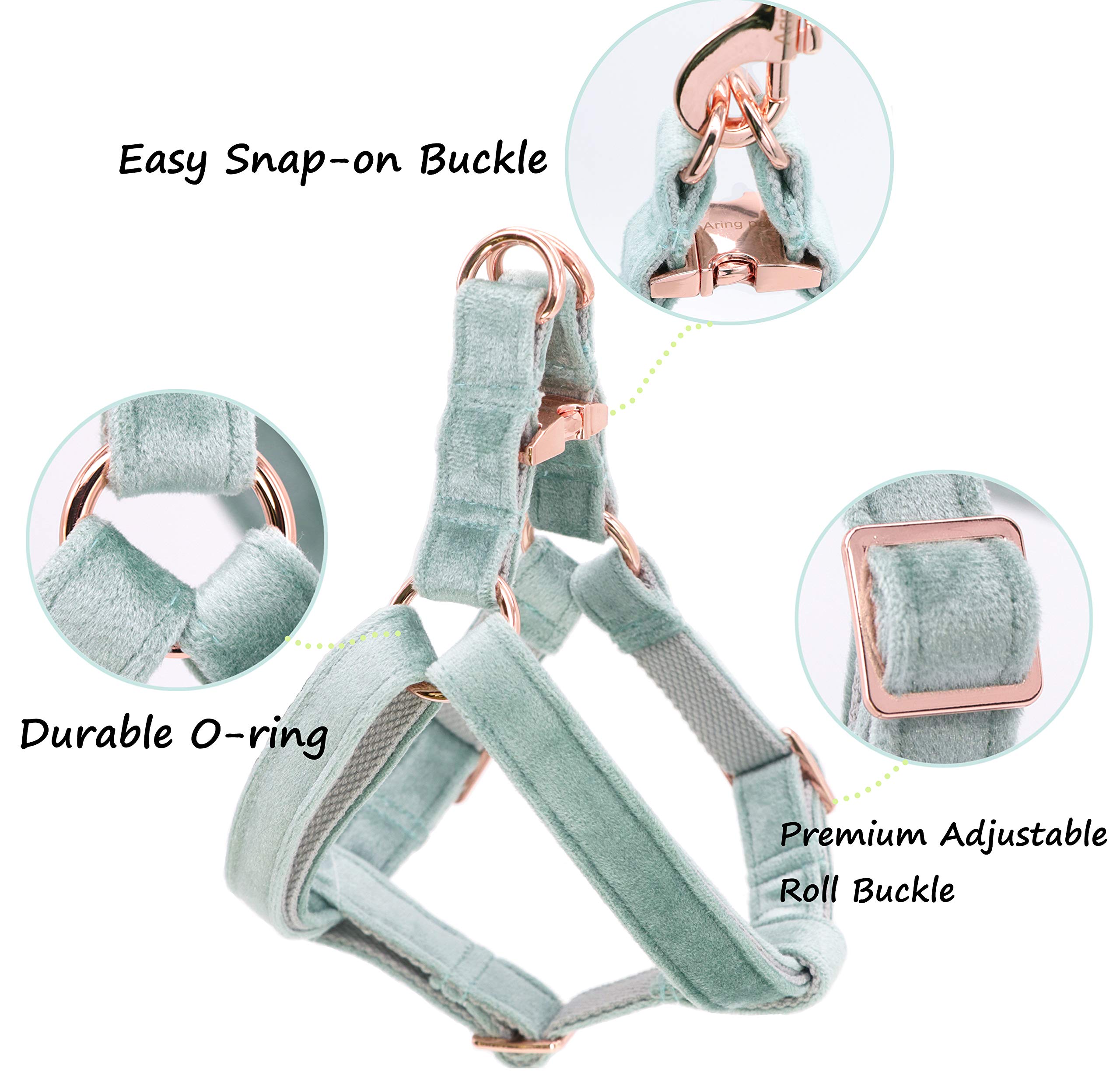 Premium Velvet No-Pull Dog Harness - Adjustable Pet Halter for Small, Medium & Large Dogs - Comfortable & Durable for Walking, Training & Outdoor Adventures