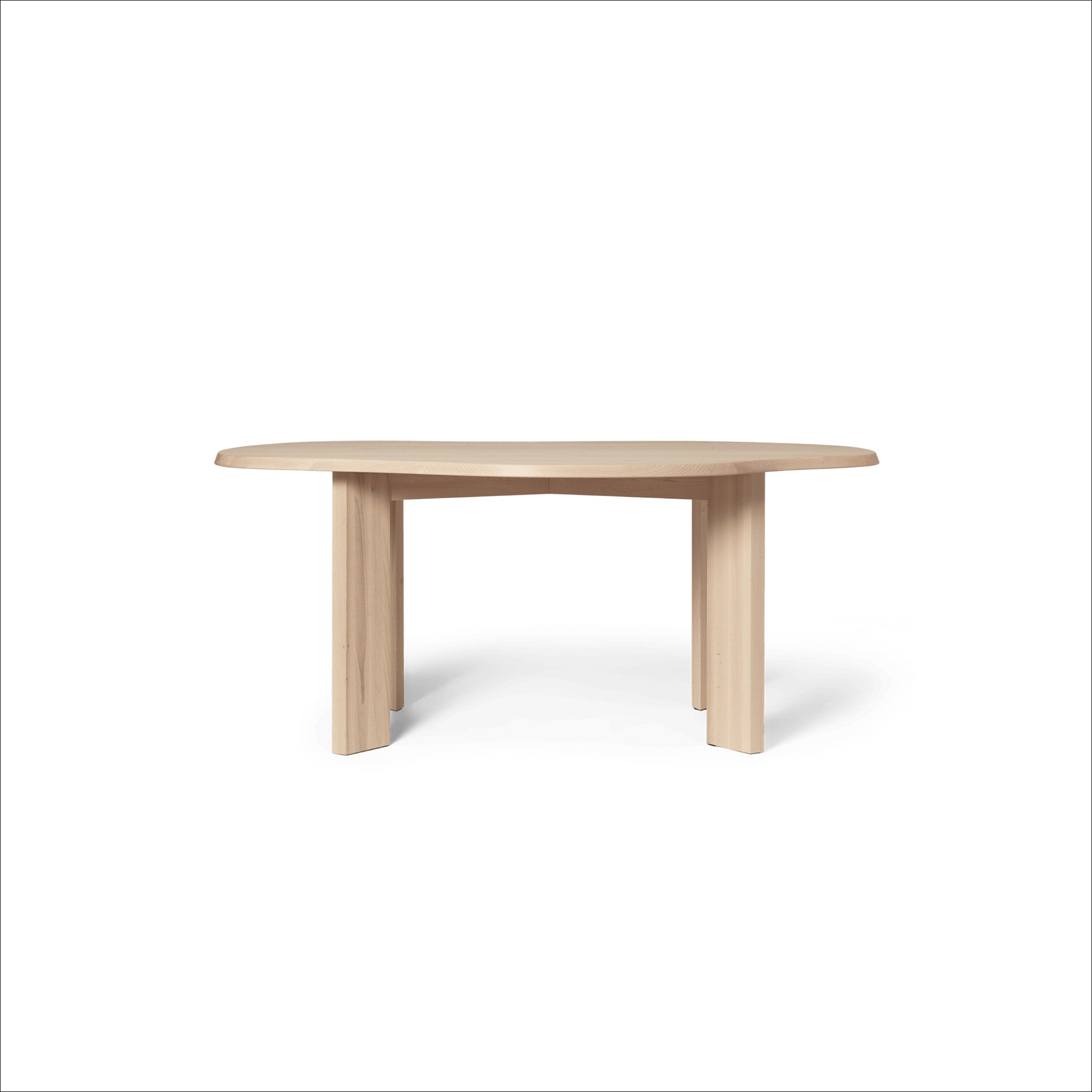 FERM LIVING Tarn Desk - White Oiled Beech Wood Modern Writing Desk for Home Office | Scandinavian Minimalist Design Workspace Furniture for Small Spaces