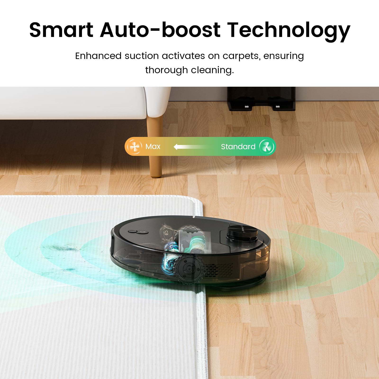 Low-Pile Carpet Robot Vacuum Cleaner with 360° LiDAR Navigation | 153 Mins Runtime | Wi-Fi/App Control | Strong Suction for Pet Hair | Advanced Obstacle Avoidance | Ideal for Hardwood Floors & Carpets | Perfect for Pet Owners & Busy Households