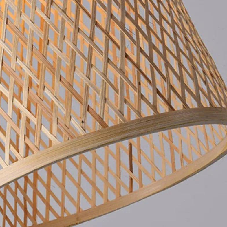 Handwoven Rattan Pendant Light - Natural Wicker Bell Shade for Boho Home Decor - Perfect for Dining Room, Bedroom, or Patio Lighting