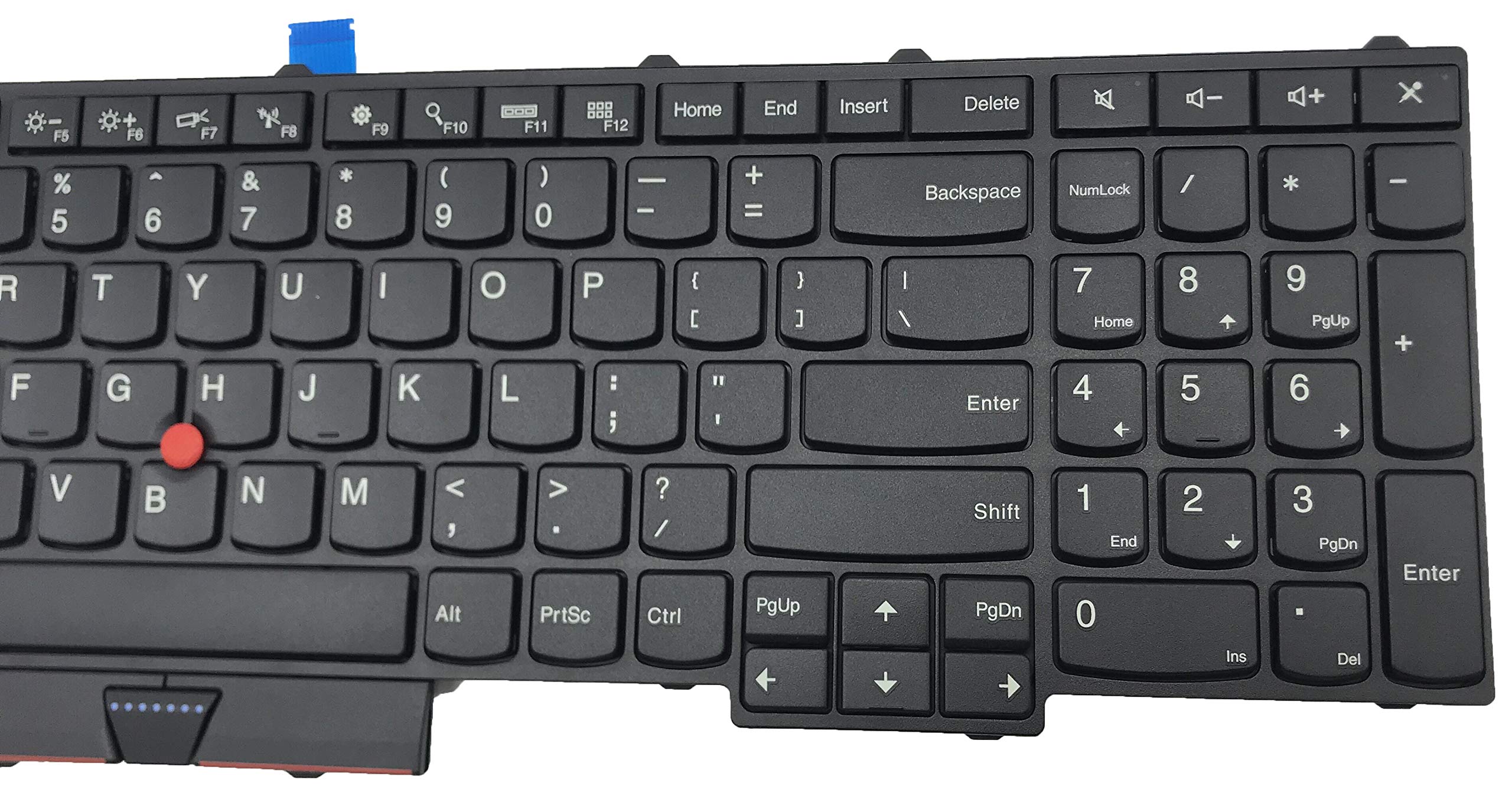 Original US Layout Notebook Keyboard for Lenovo ThinkPad P50 P51 P70 Series - Black Frame, No Backlight, with Remote Control Lever - Perfect for Office Work, Programming & Business Laptops