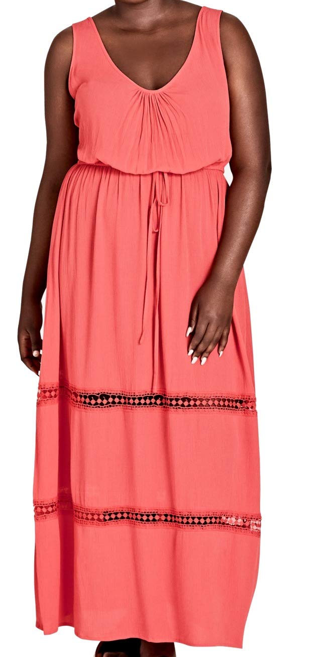 Trendy Plus Size Maxi Dress with Drawstring Waist - Flattering & Comfortable for Women | Perfect for Casual Outings, Beach Vacations & Summer Events