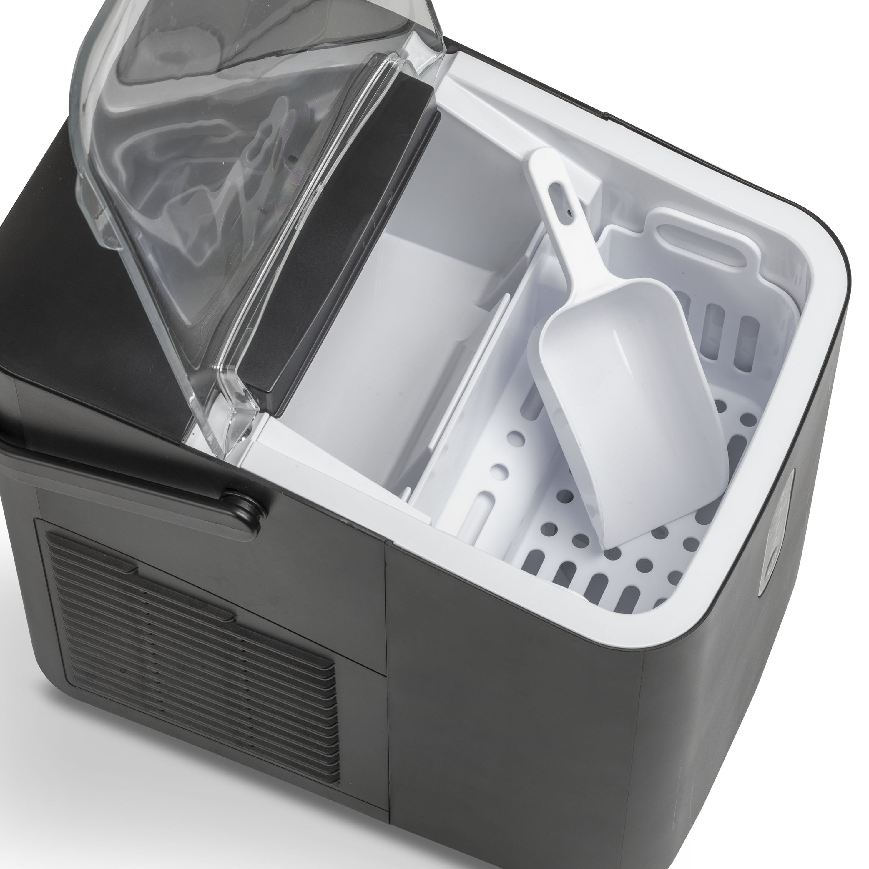 Baridi 12kg/24hr Electric Ice Cube Maker with LED Display - Fast 10 Minute Freeze for Home, Office, and Commercial Use - Perfect for Cocktails, Parties, and Beverage Cooling