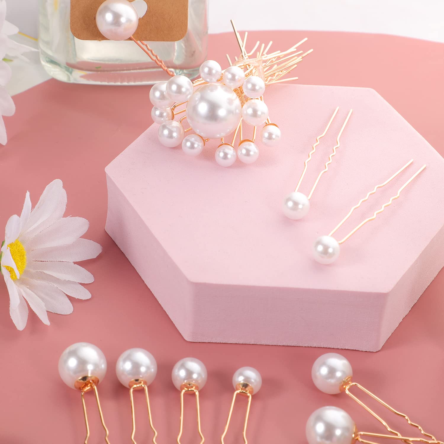 BESARME 36-Piece Pearl Hair Pins Set - Elegant Wedding Hair Accessories with Rhinestones for Brides & Bridesmaids | Perfect for Weddings, Prom & Special Occasions