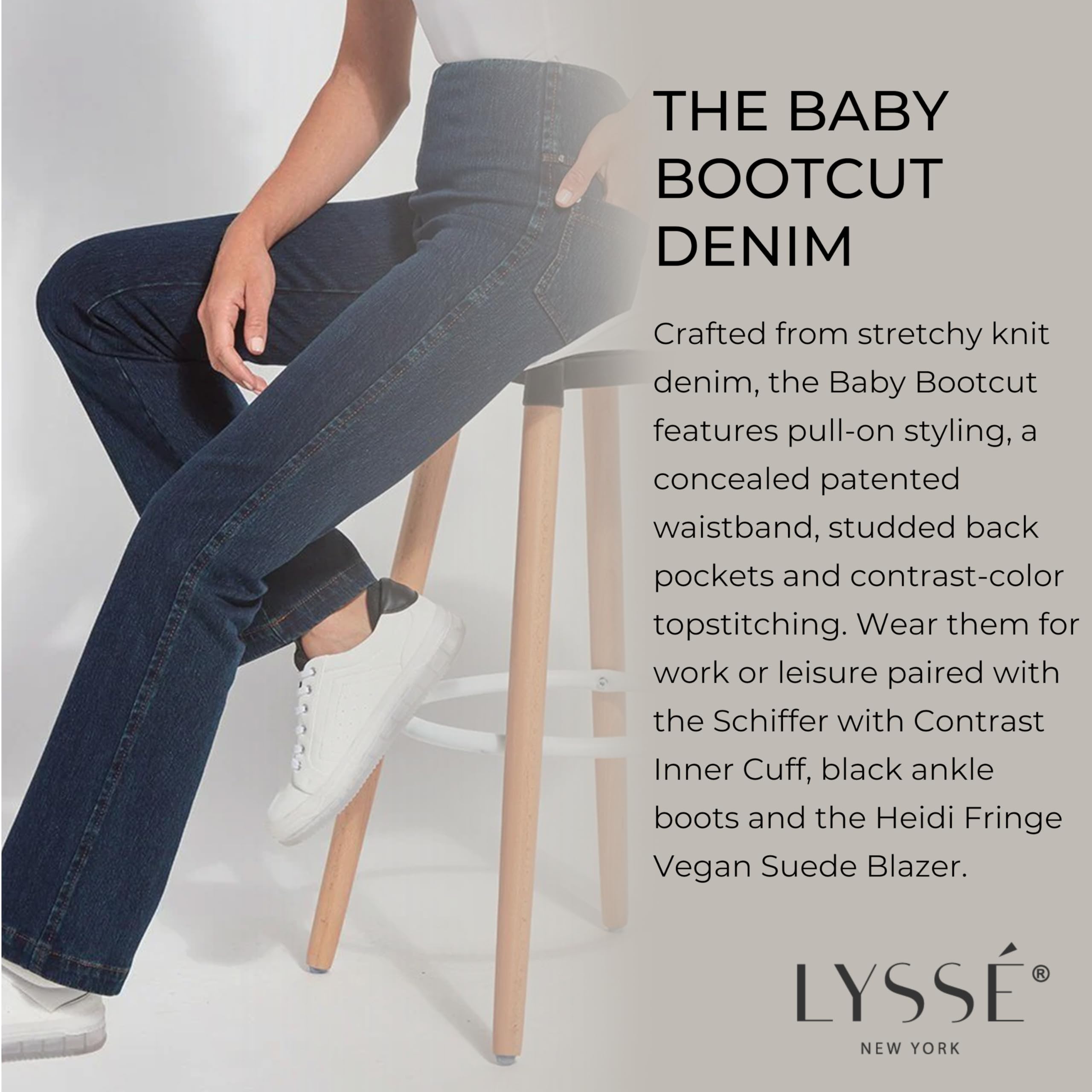 Lyssé Women's Bootcut Stretch Denim Jeans – Comfortable & Flattering Fit for Everyday Wear, Work, and Casual Outings