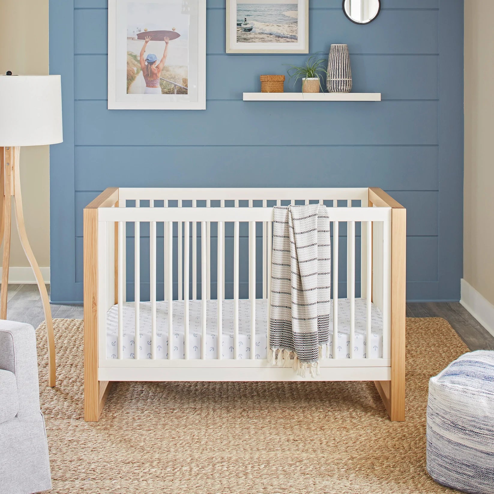 Nantucket 3-in-1 Convertible Baby Crib with Toddler Bed Conversion Kit - Nursery to Big Kid Bed Transition - Perfect for Newborns, Infants & Toddlers