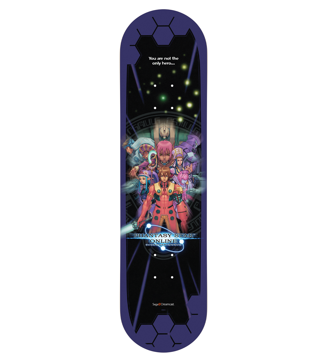 Phantasy Star Online Skateboard Deck - Premium Graphic Skateboard for Collectors & Gamers - Perfect for Skating, Decor, and Gaming Room Display