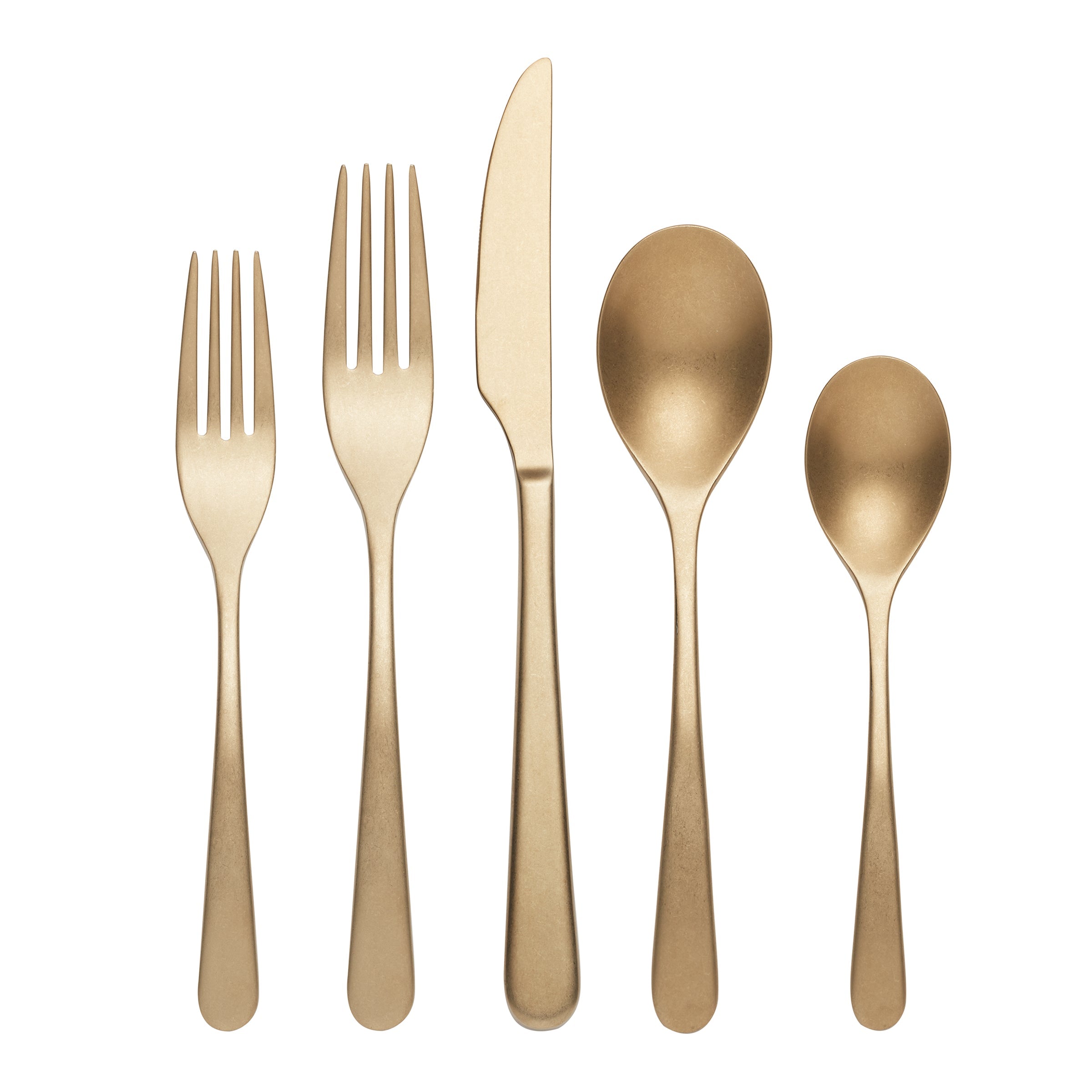 Kenbrook Champagne Vintage 20-Piece Flatware Set - Stainless Steel Silverware Set for 4 - Elegant Dining Utensils for Wedding, Anniversary & Formal Dinner Parties