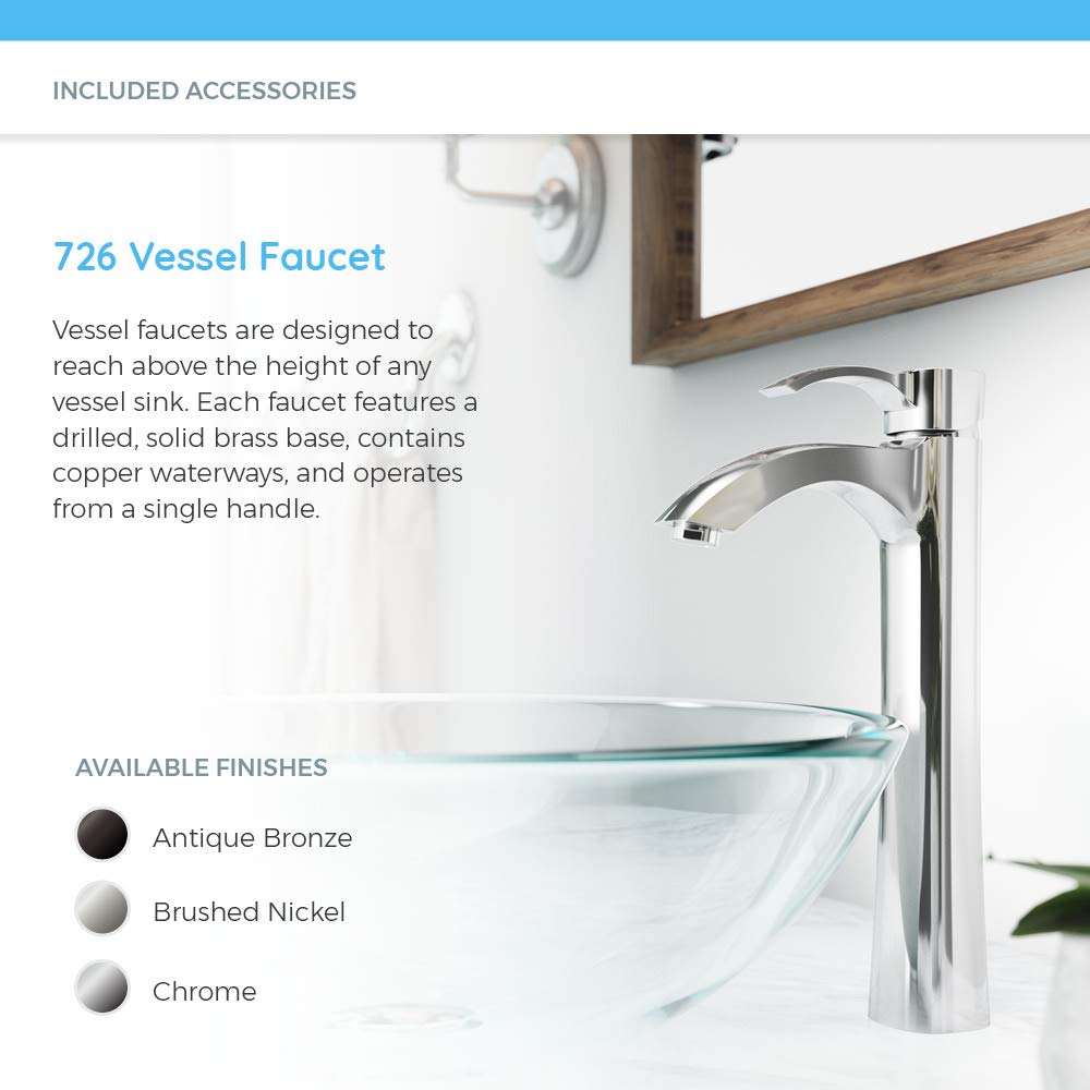 Gold & Brown Foil Glass Vessel Bathroom Sink with Chrome Faucet & Pop-Up Drain - Modern Vanity Basin for Powder Room, Guest Bath, or Master Suite