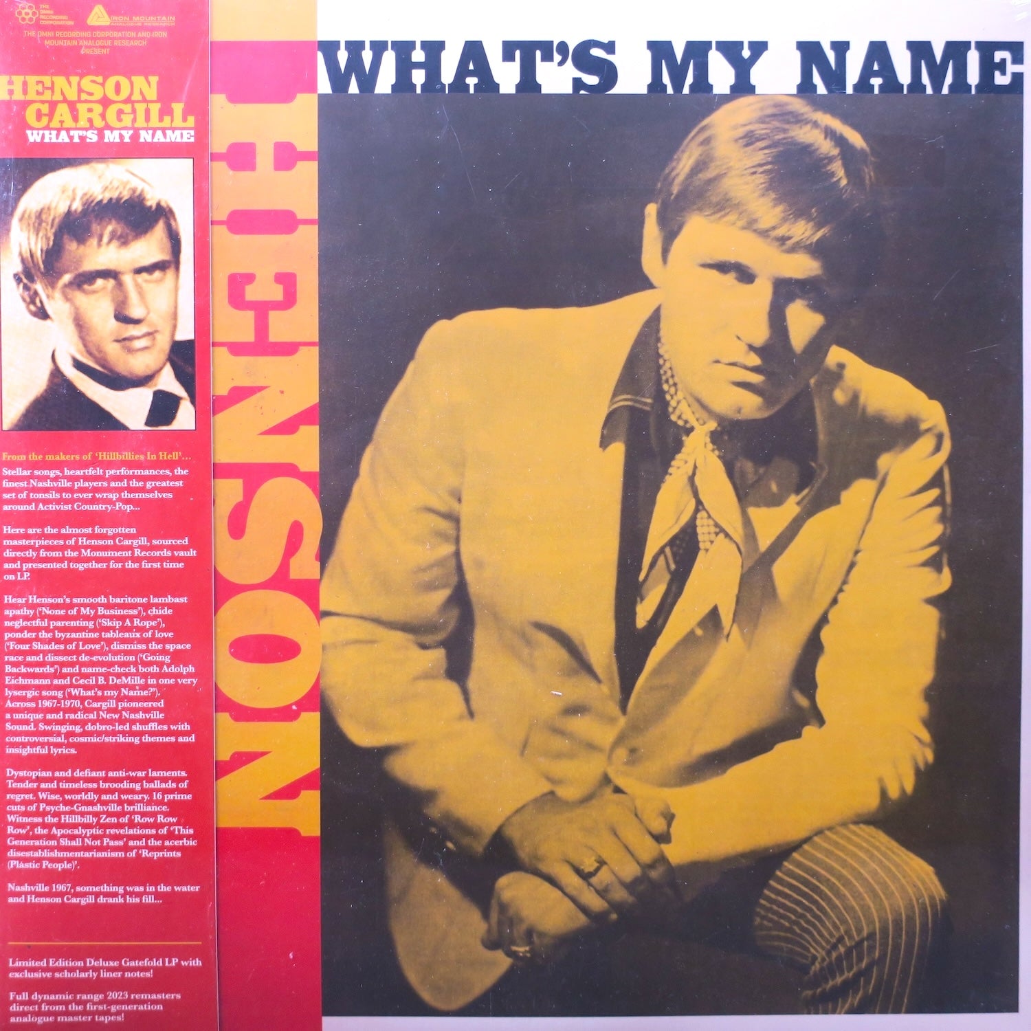 HENSON CARGILL 'What's My Name' Vintage 1960s Country Music Vinyl LP Record - Perfect for Collectors & Retro Music Lovers