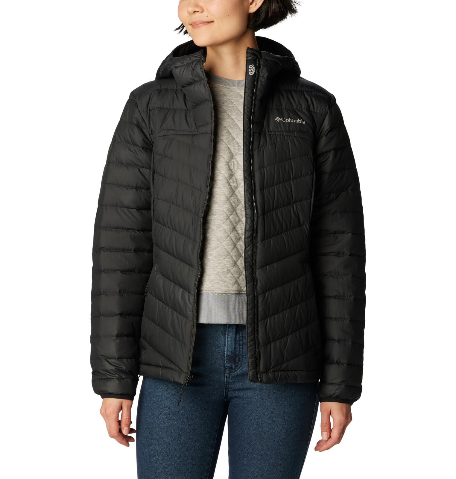 Columbia Women's Westridge Hooded Down Jacket - Lightweight Waterproof Winter Coat for Hiking, Travel & Outdoor Activities