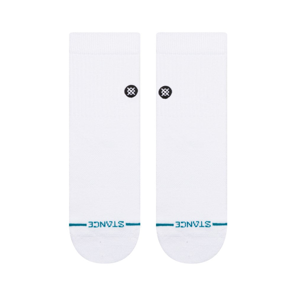 Stance Icon 3-Pack 3/4 Crew Socks - White | Athletic Performance & Casual Wear Socks for Men & Women | Gym, Running & Everyday Use