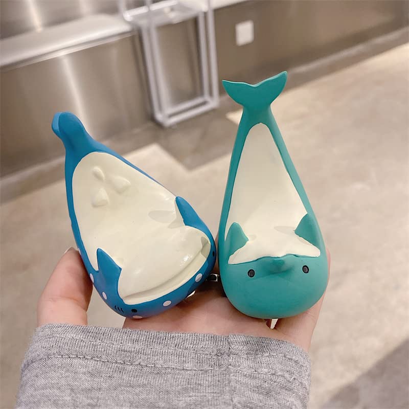 Creative Super Cute Sea Animals Dolphin Seal Penguin Phone Stand Holder - Small Fashionable Hands-Free Cell Phone Desk Stand for PC, Table, Office & Home Decor - Blue Seal - Perfect for Work, Study, and Watching Videos