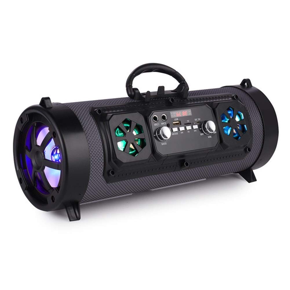 Xinmier Bluetooth Speaker 16W Portable Wireless Speaker with 3D Surround Sound, FM Radio, USB - Perfect for Home KTV, Outdoor Parties & Travel (Gray)