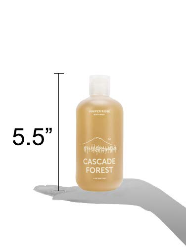 JUNIPER RIDGE Natural Cascade Forest Body Wash - Vegan Castile Soap for Body, Hair & Face | Paraben-Free, Preservative-Free, 8 oz | Perfect for Camping, Travel & Eco-Friendly Home Use
