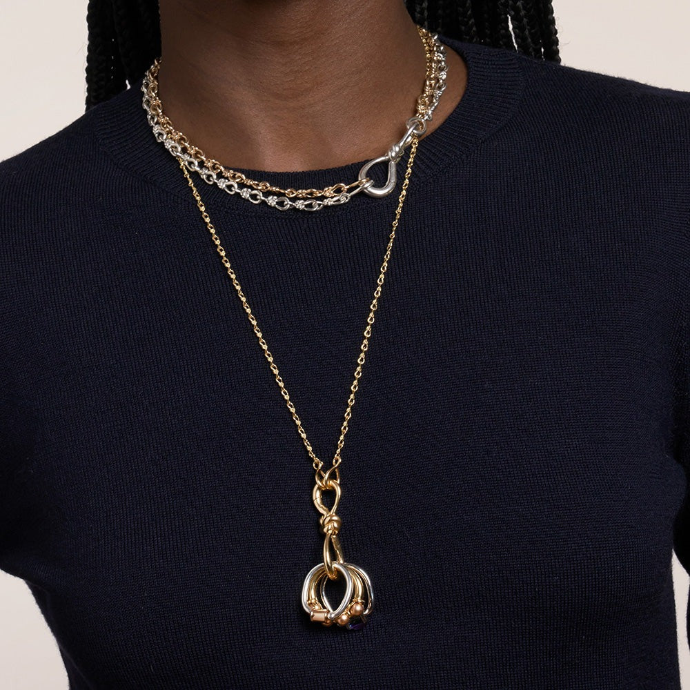 Marla Aaron Sterling Silver True Lover's Knot Lock Necklace - Romantic Gift for Her, Anniversary & Valentine's Day Jewelry