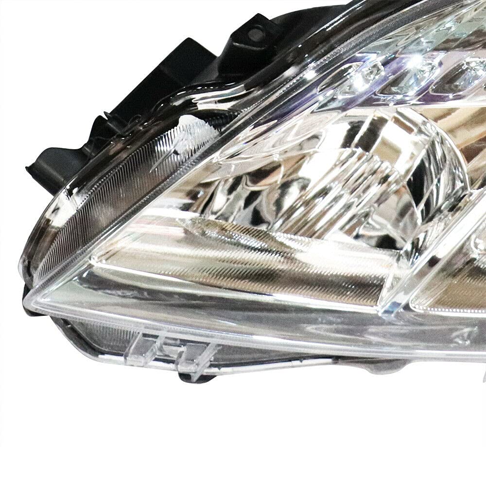 DNYSYSJ Headlight Assembly Compatible with 2010-2011 Toyota Prius - Left Driver Side Replacement Headlamp (Halogen) - Perfect for Night Driving & Foggy Conditions