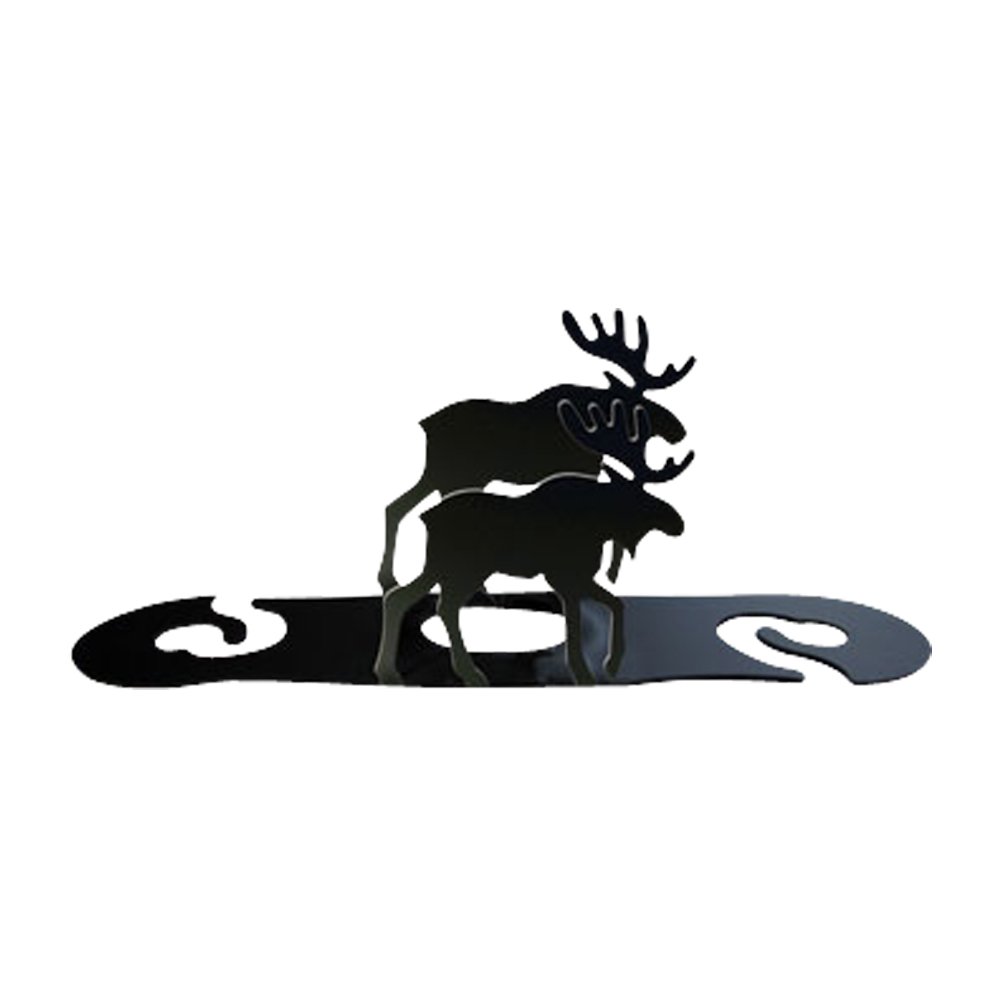 Handcrafted Wrought Iron Moose Wine Bottle Holder - Rustic Home Bar Decor for Wine Lovers - Perfect for Cabin, Lodge, or Farmhouse Entertaining