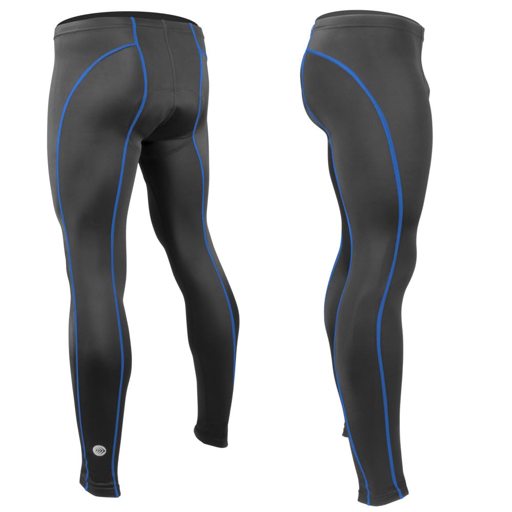 Men's Triumph Padded Cycling Tights - High Performance Compression Spandex Bike Shorts for Road & Mountain Biking - Breathable & Moisture Wicking - Made in USA - Perfect for Training, Racing & Long Distance Cycling