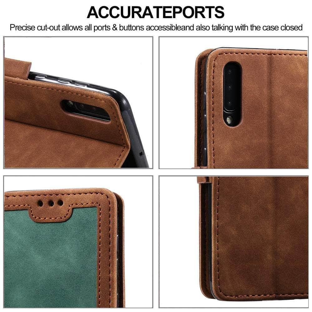 Samsung Galaxy A54 Leather Flip Wallet Case with Card Holder & Kickstand - Slim Protective Cover for Everyday Use & Travel
