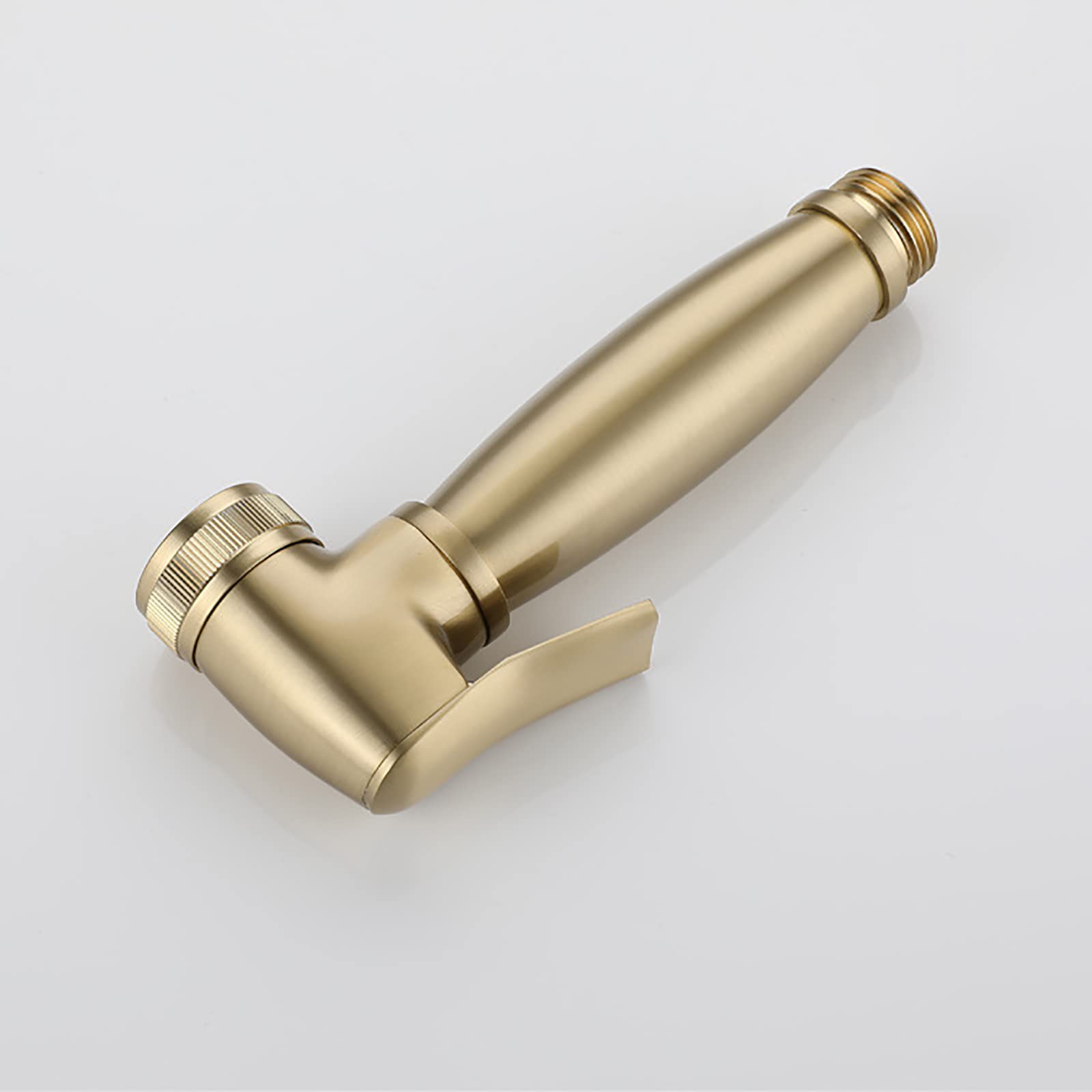 Handheld Bidet Sprayer for Toilet - Brass High Pressure Adjustable Water Sprayer with Hot/Cold Water Control, Wall Mounted Diaper & Cloth Washer (Brushed Gold) - Perfect for Baby Care, Personal Hygiene & Household Cleaning