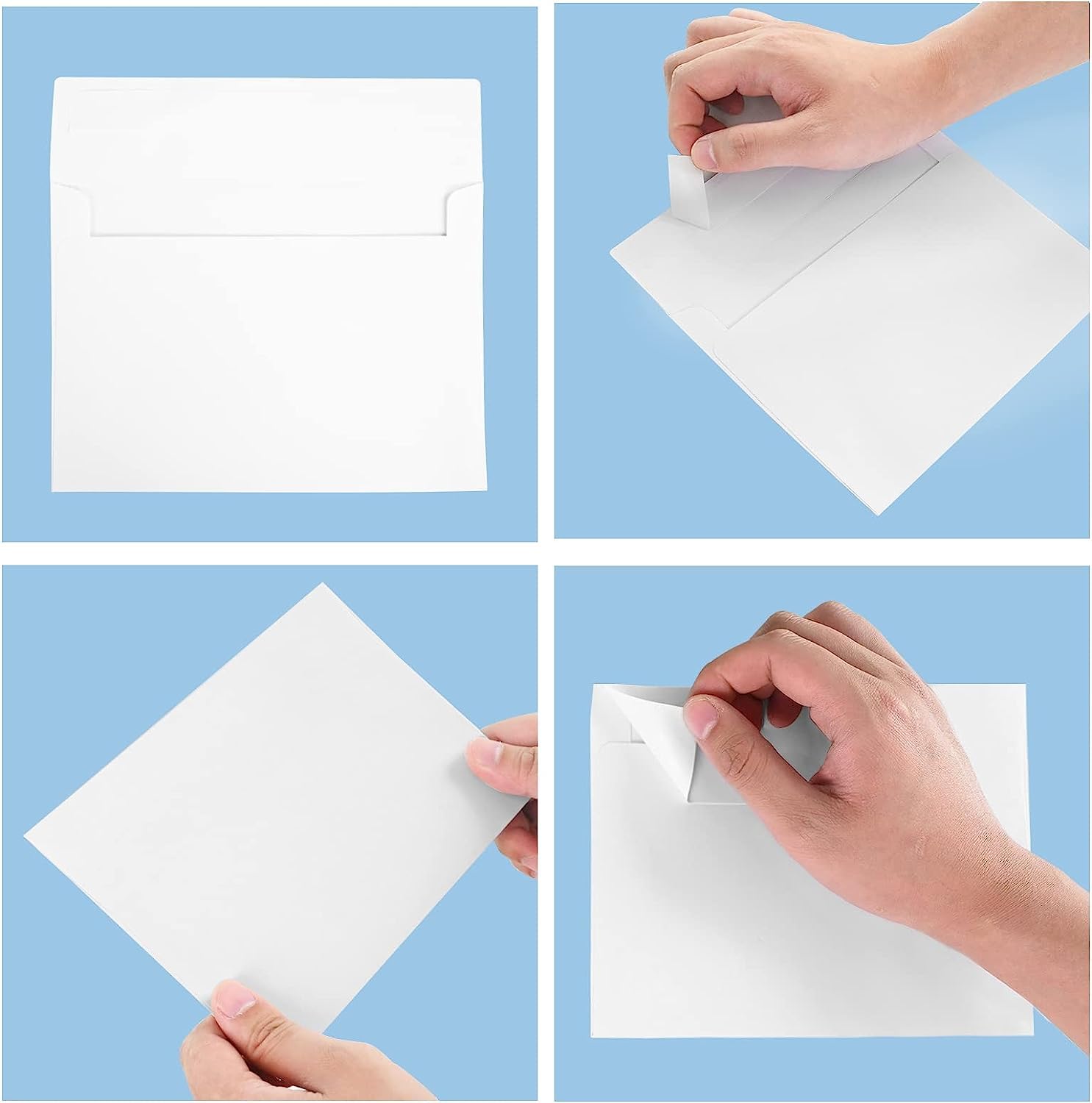 50 Pack White 4x6 Self Seal Envelopes - A4 Size Printable Invitation Envelopes for Weddings, Greeting Cards, Photos & Mailing | Perfect for DIY Invitations, Business Correspondence & Special Occasions