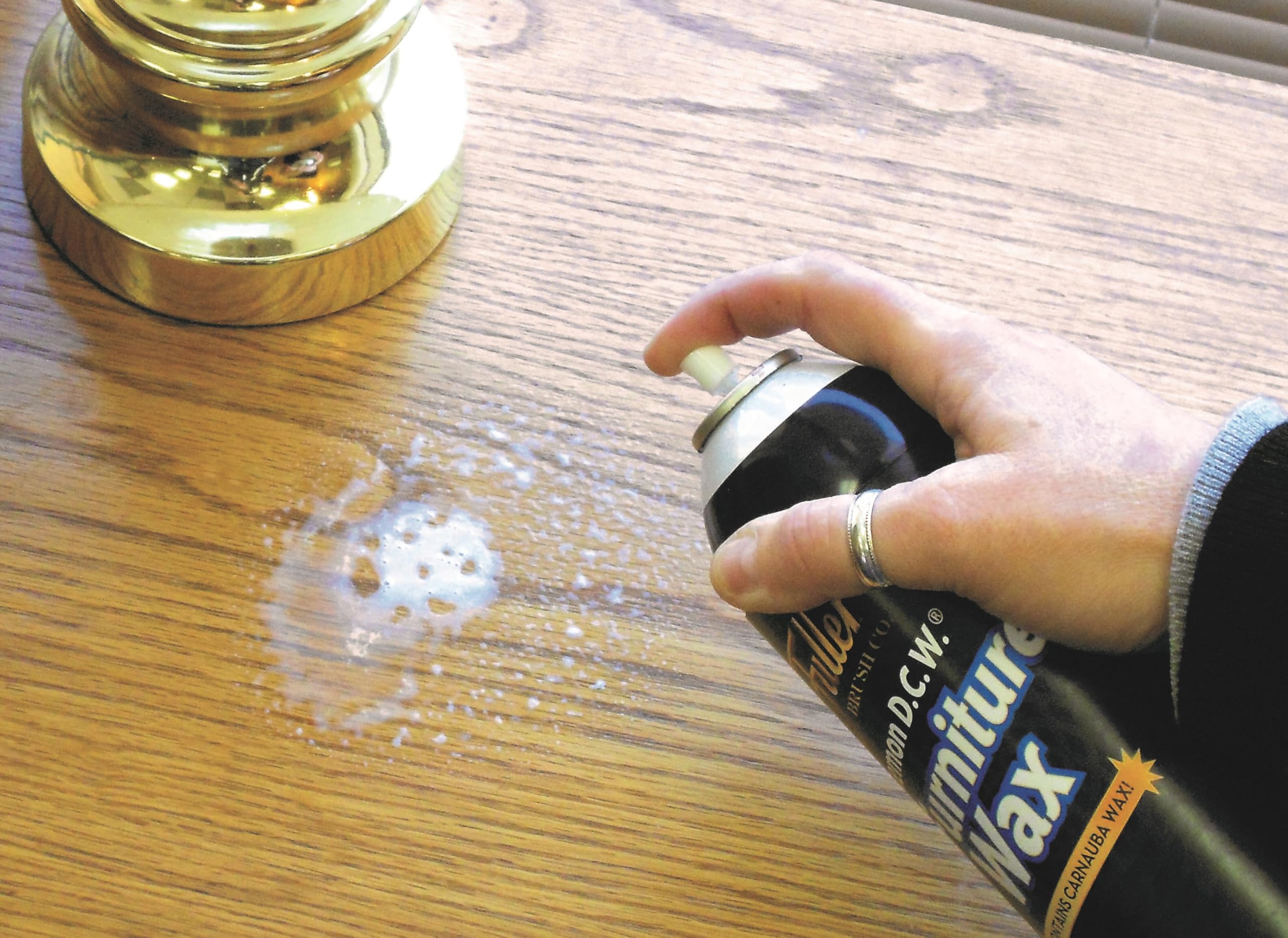 Fuller Brush Lemon D.C.W. Furniture Wax - 18 oz All-in-One Spray for Dusting, Cleaning & Waxing Wood Furniture - Perfect for Home, Office & Antique Care