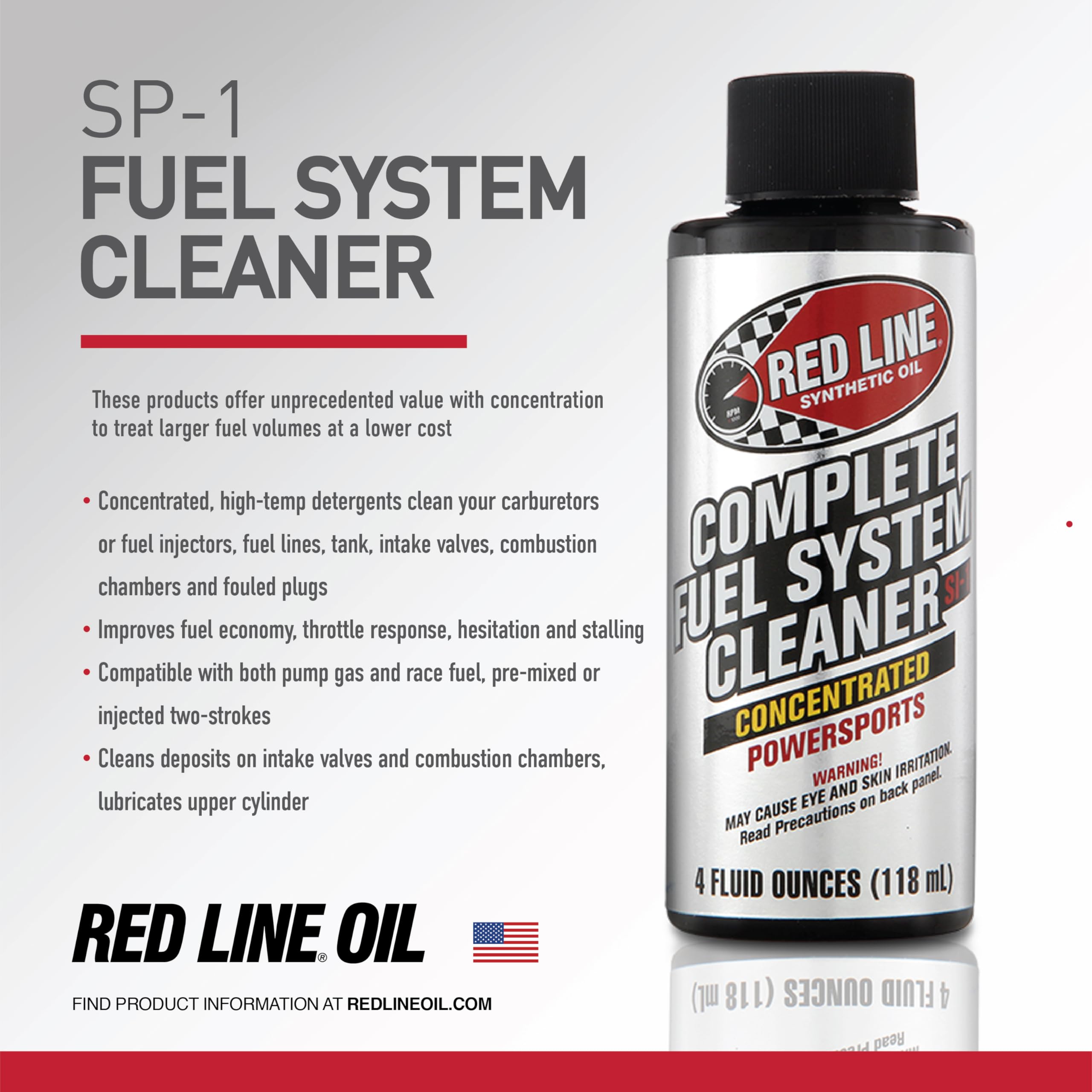Red Line 60102 Complete Powersports Fuel System Cleaner - 4oz (2 Pack) | Motorcycle, ATV & Snowmobile Fuel Injector Treatment | Improves Performance & MPG
