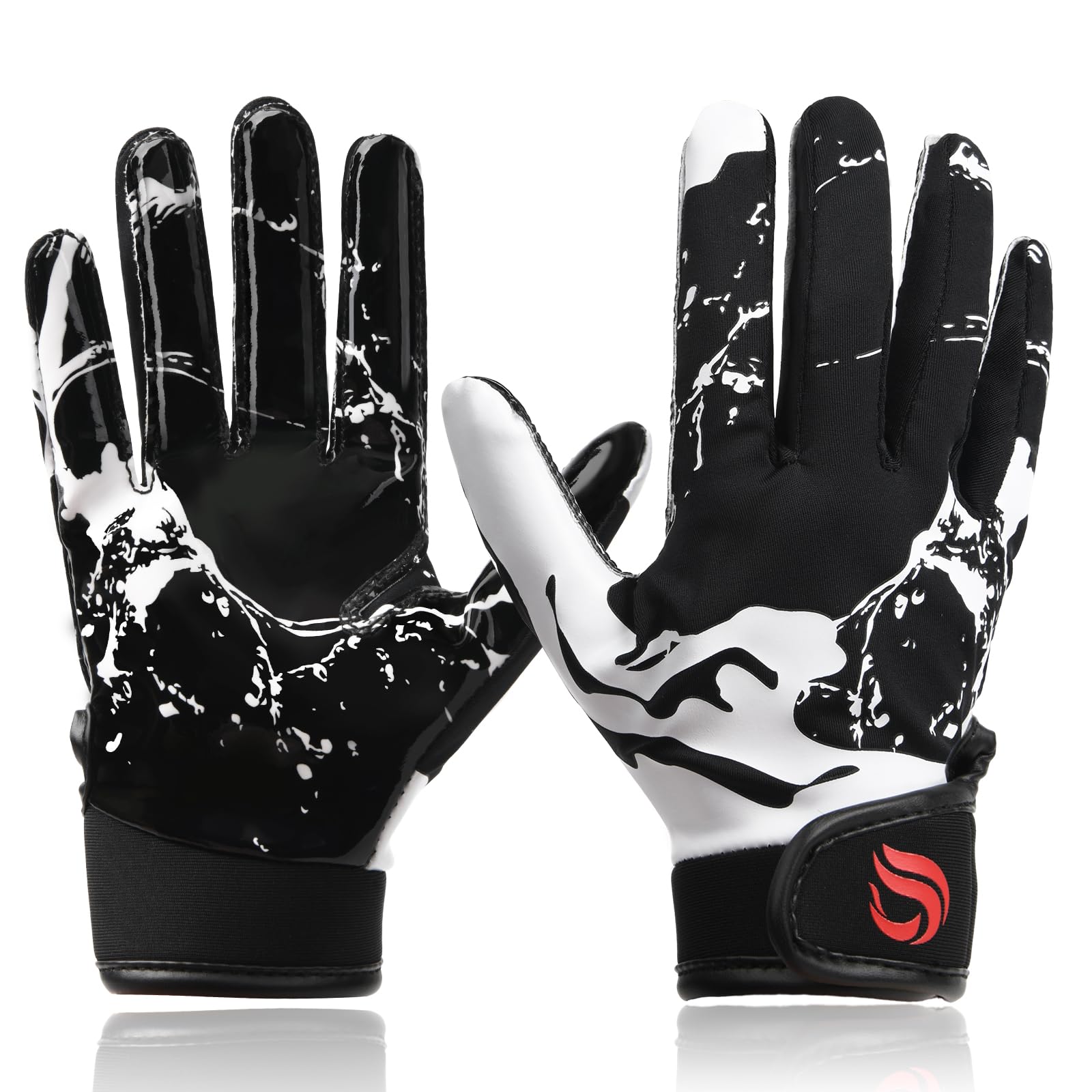 Best Youth Football Gloves for Kids - Superior Grip Receiver Gloves for Training & Games - Perfect for Catch Practice, Touchdowns & Competitive Play