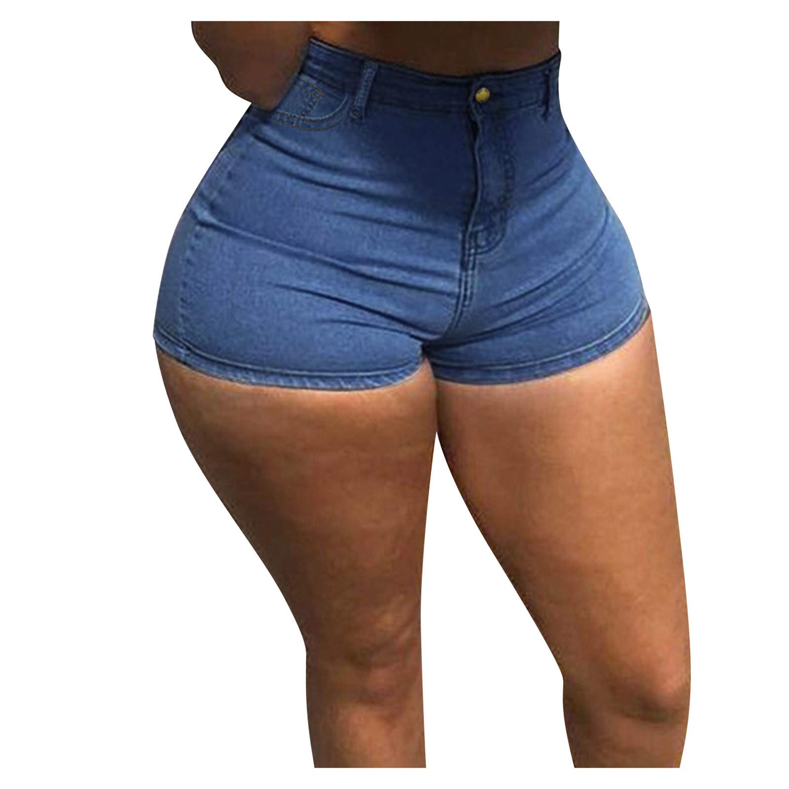 Women's Printed Butterfly Jeans Shorts - Multicolor Summer Fashion Pants for Casual Outfits & Beach Vacations