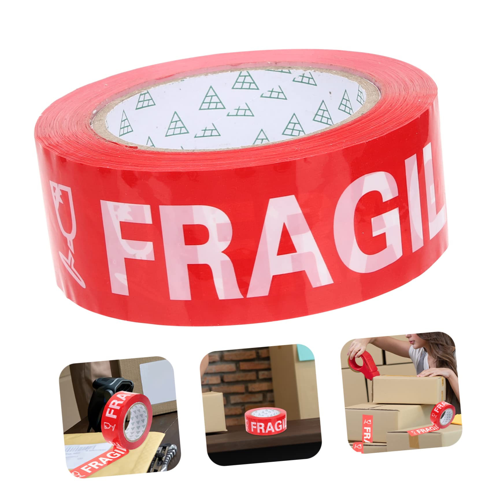 Fragile Warning Packaging Tape - Heavy Duty Sealing Tape with Fragile Labels for Shipping Boxes | Secure & Durable Packing Tape for Moving, Storage & Careful Handling