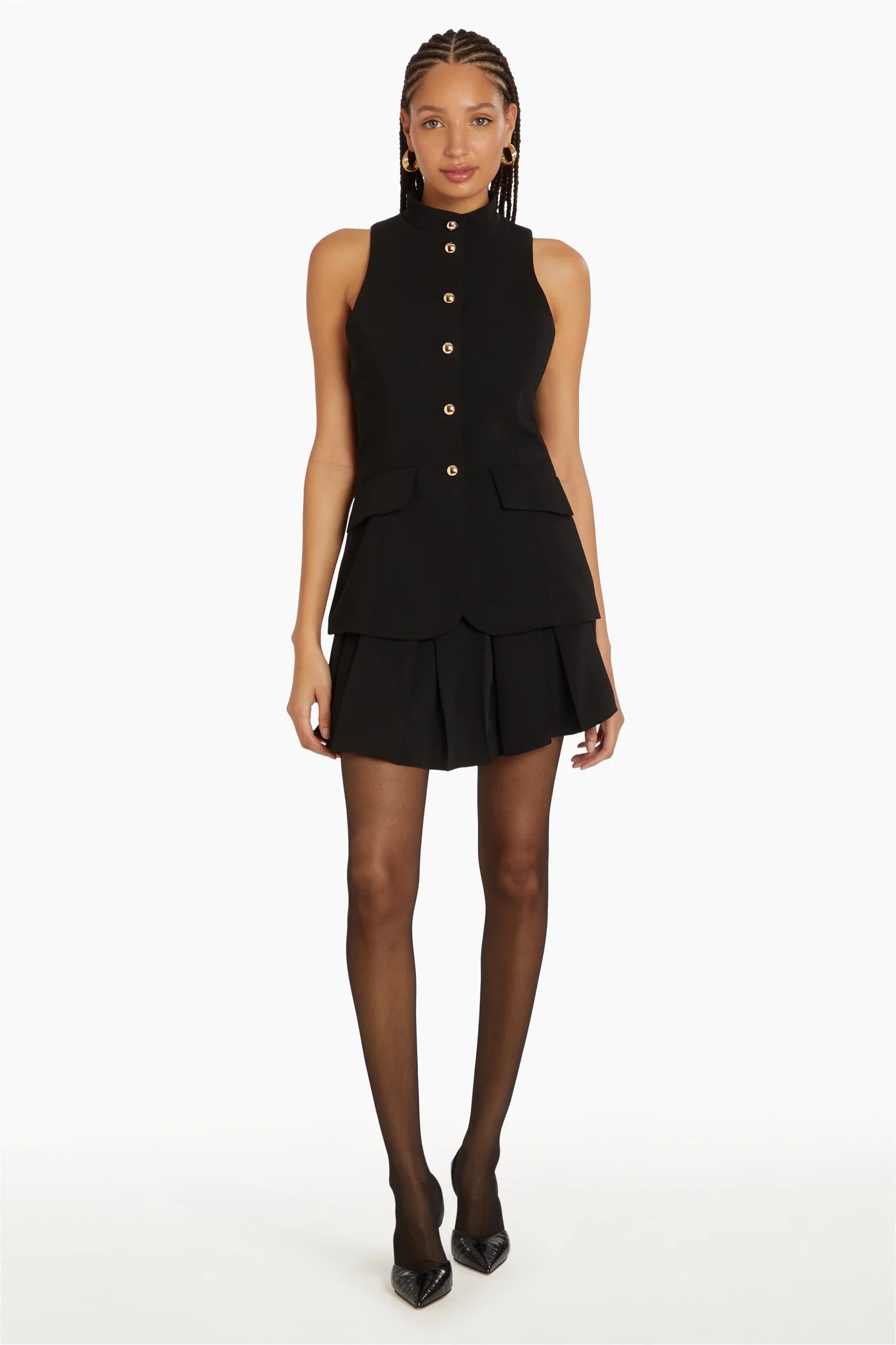 Evelyn Skort Romper for Women - Stylish Black Shorts Romper with Skirt Detail | Perfect for Summer Outfits, Casual Wear & Outdoor Activities