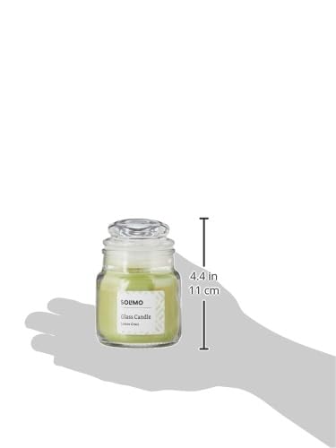 Solimo 3 oz Scented Candles Set of 3 - Sandalwood, Jasmine & Lemongrass | Smokeless, No Residue, 20-Hour Burn Time | Perfect for Home Relaxation, Spa, Yoga & Romantic Dinners