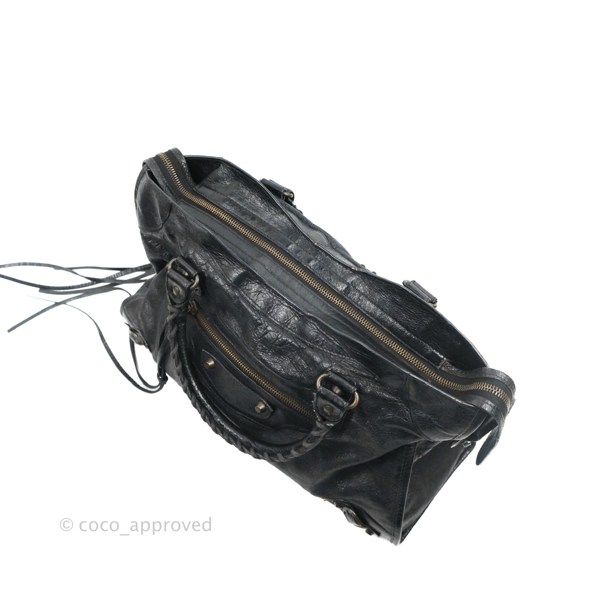 Balenciaga Classic City Bag Black Calfskin Leather with Ruthenium Hardware - Perfect for Work, Travel & Everyday Luxury Fashion Accessory