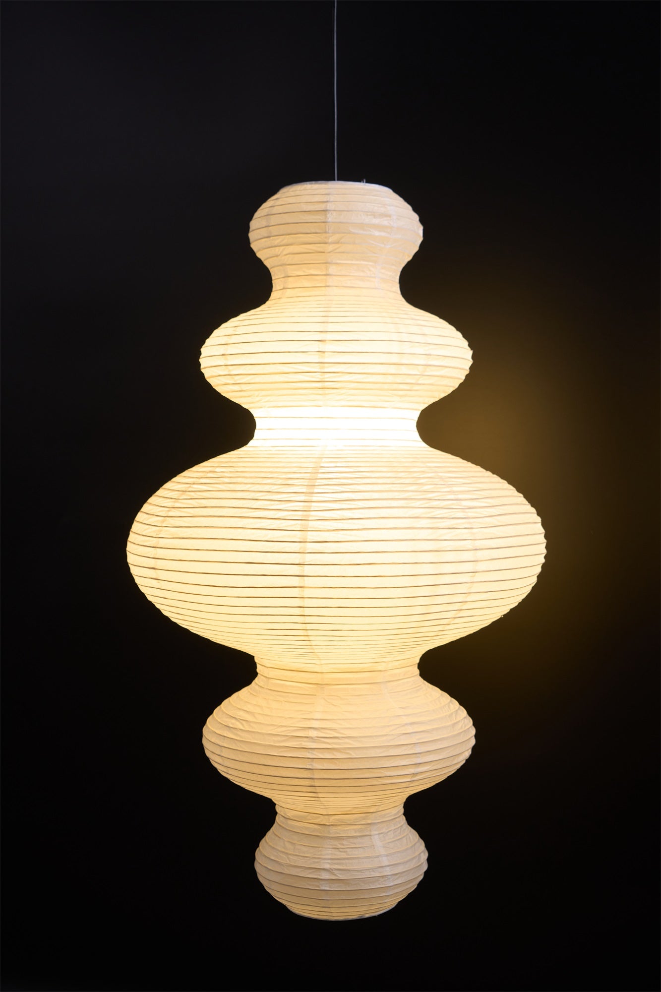 Akari Juni Pendant Lamp - Modern Japanese Paper Light Fixture for Dining Room, Bedroom & Living Room Decor