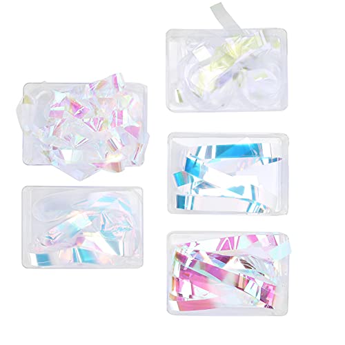 Non-Toxic Nail Art Cellophane & Glass Paper Stickers - 1x50cm Safe Nail Decals for Women, Mothers, Wives | Perfect for DIY Manicures, Toenail Art & Gift Giving | Salon & Home Nail Care Accessories