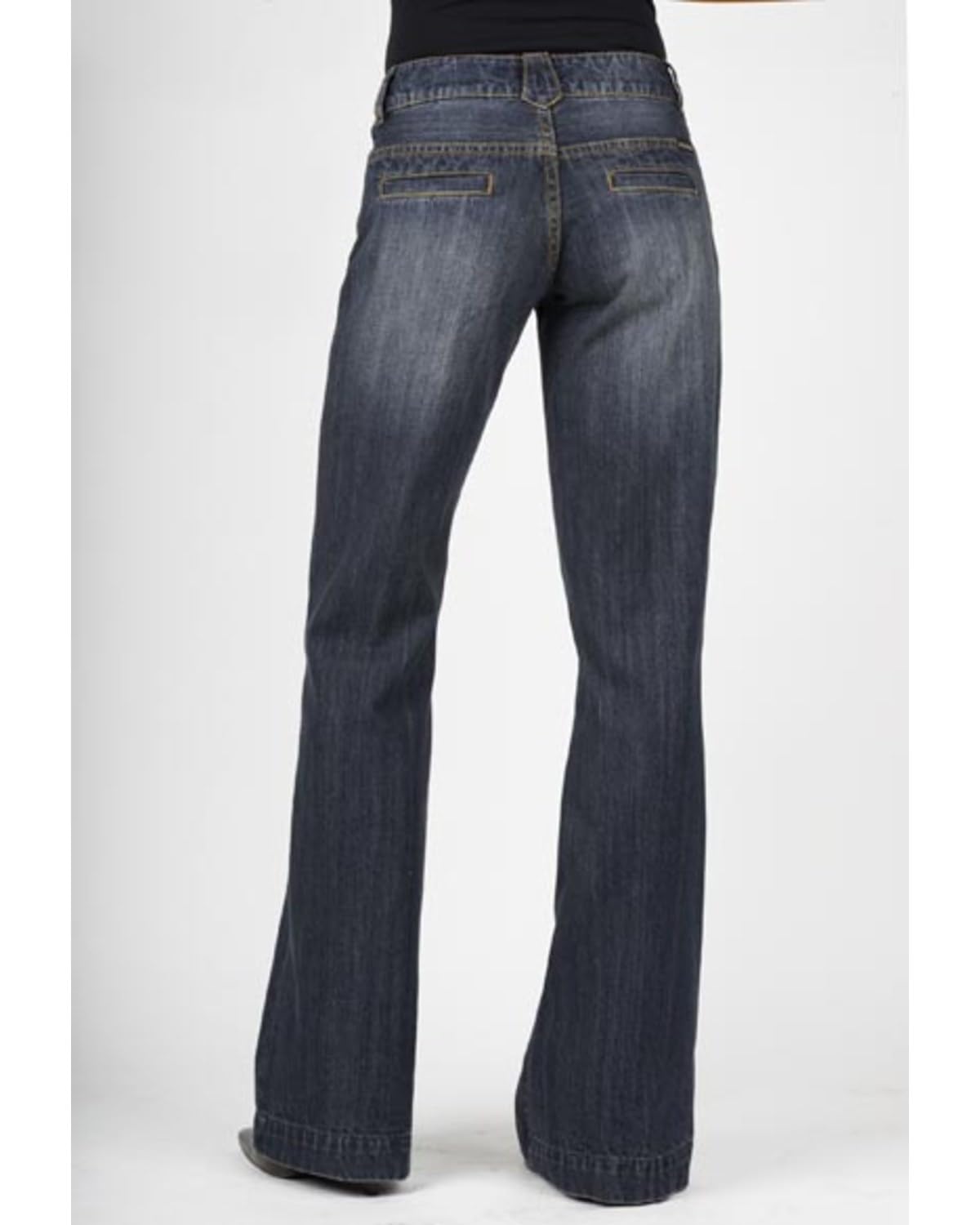 Stetson Women's Relaxed Fit Dark Wash 214 City Trouser Jeans - Regular Inseam, Comfortable Casual Pants for Everyday Wear & Office Outfits