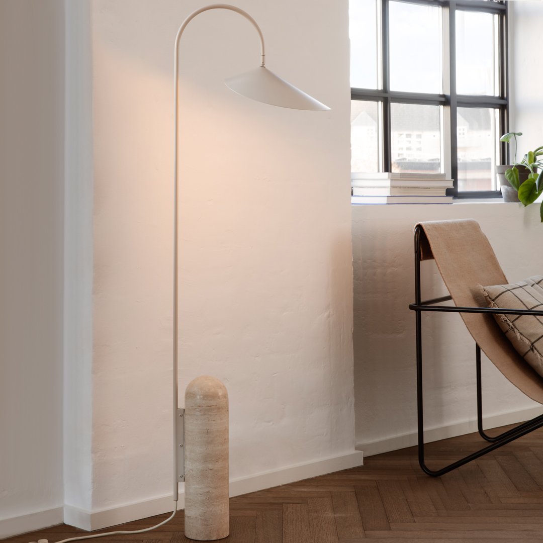 Ferm Living Arum Floor Lamp - Modern Scandinavian Design for Living Room, Bedroom & Office Lighting | Dimmable LED Floor Lamp with Adjustable Height