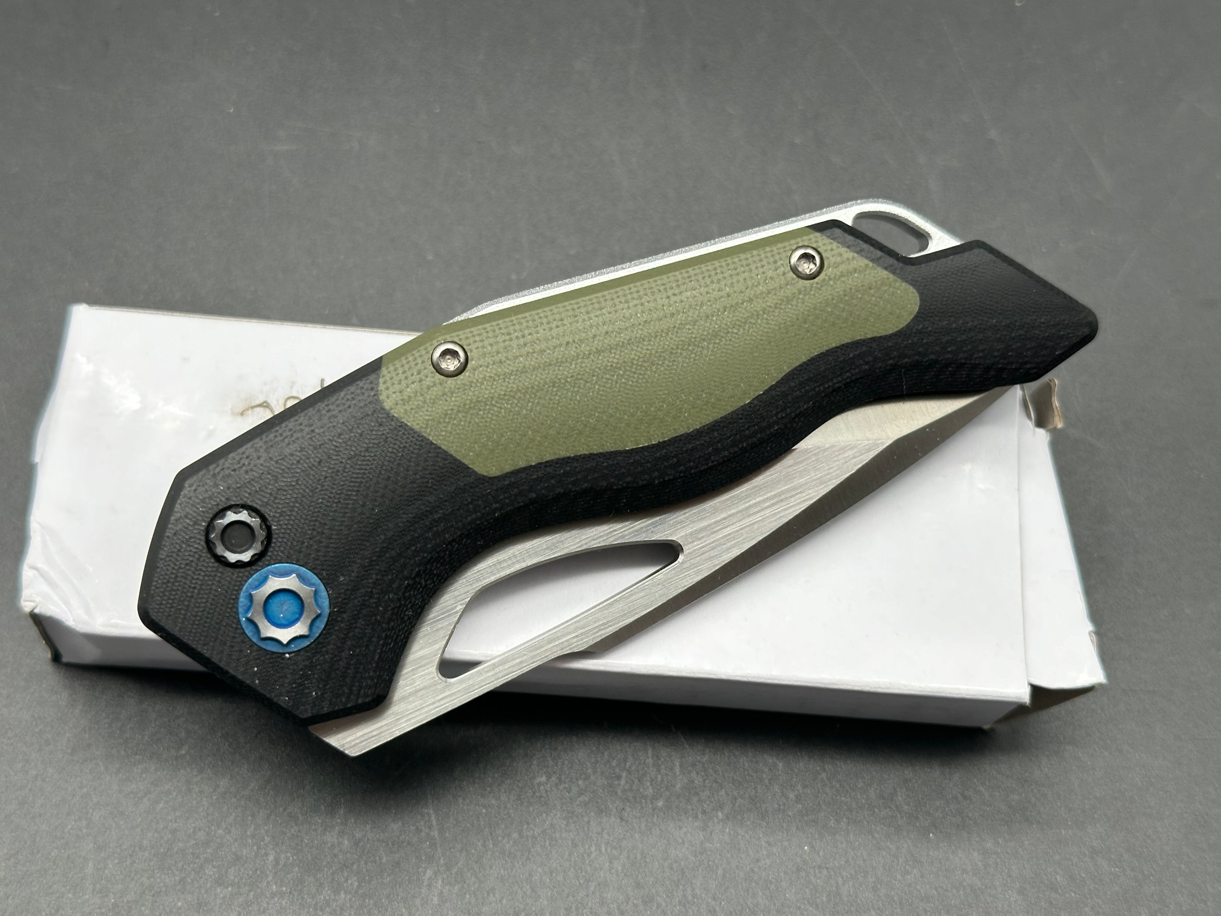 BEGG KNIVES Galaxy Green/Black G10 Handle Satin VG-10 Folding Pocket Knife - EDC, Camping, Hiking & Outdoor Survival Tool