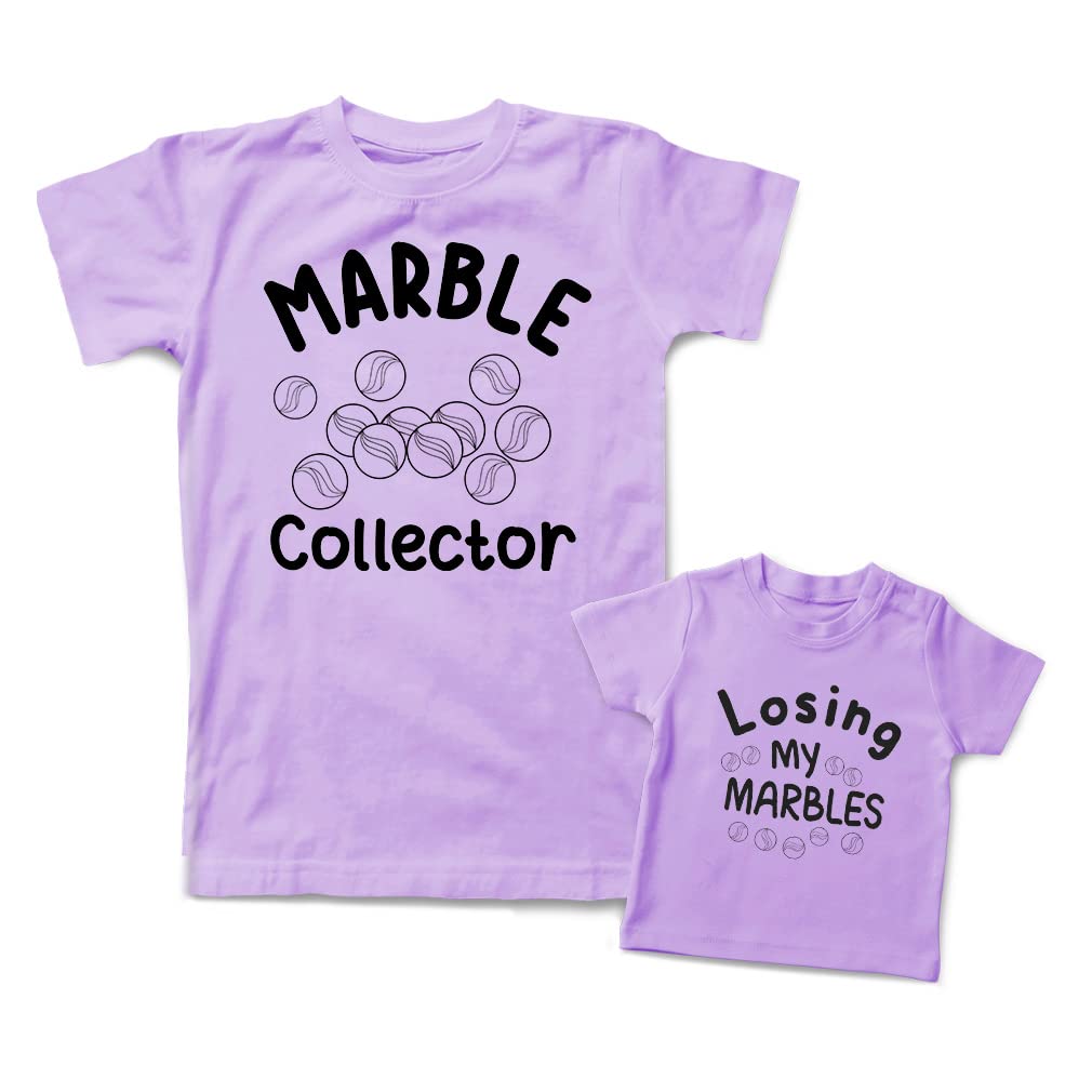 Mommy and Me Matching Outfits for Mother's Day - Soft Cotton Marble Print T-Shirts - Perfect for Family Photos, Gifts & Special Occasions
