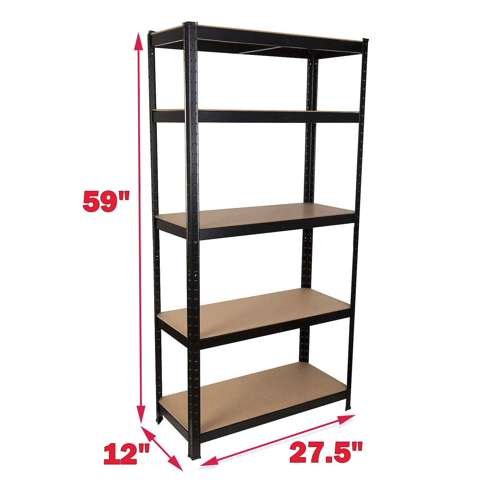 Heavy Duty Garage Storage Shelving Unit - 386lbs Capacity Per Tier, 27.5